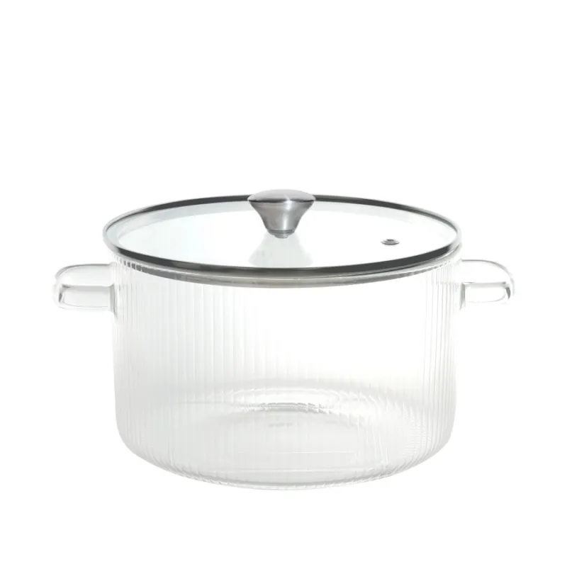 BRANDANI Pentola vetro borosilicato con coperchio temperato inox – ø 16 x h 12 cm Più Venduto
