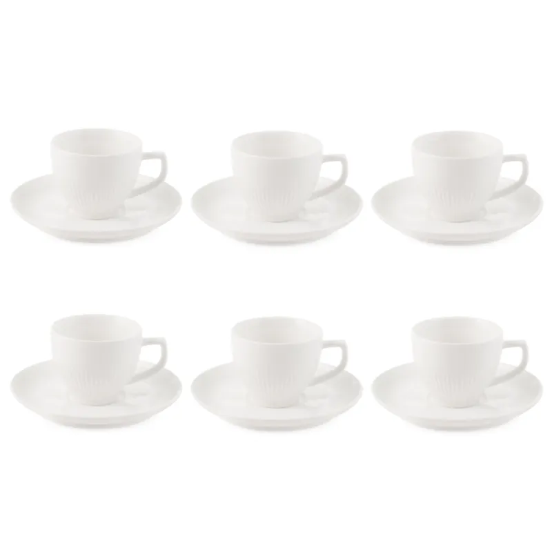 Non Perdere H&H Set 6 tazzine caffè con piattino “Capital” New Bone China firmato Bruno Barbieri – 90 cc