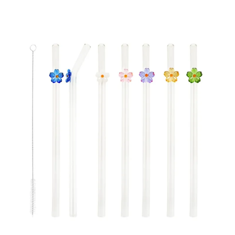 H&H Set 6 cannucce in vetro borosilicato “Fiori” Must-Have