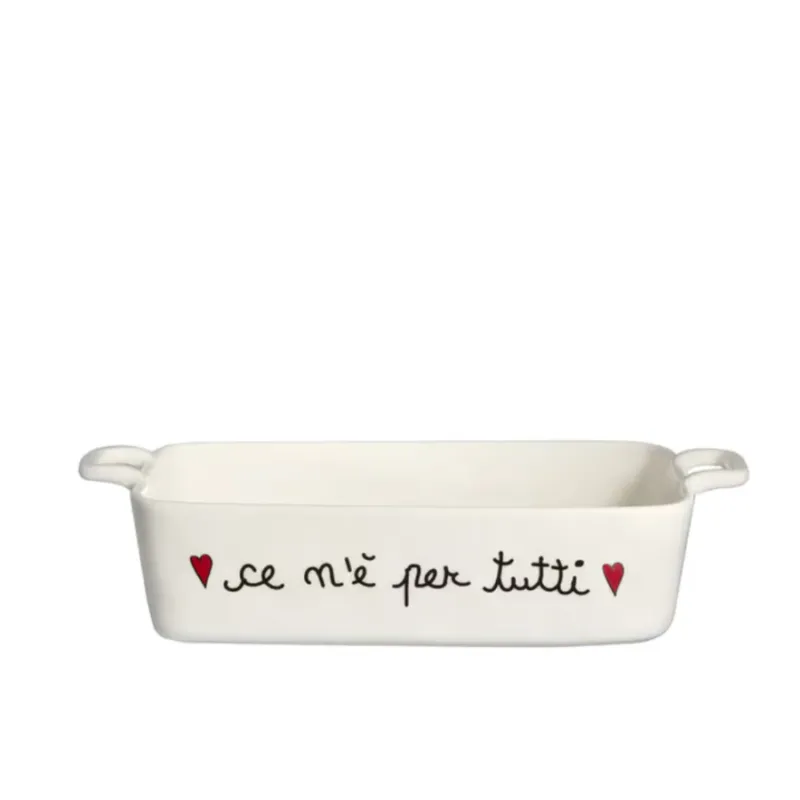 Saldi SIMPLE DAY Pirofila in gres “Ce n’è per tutti” – 26(32) x 18 cm