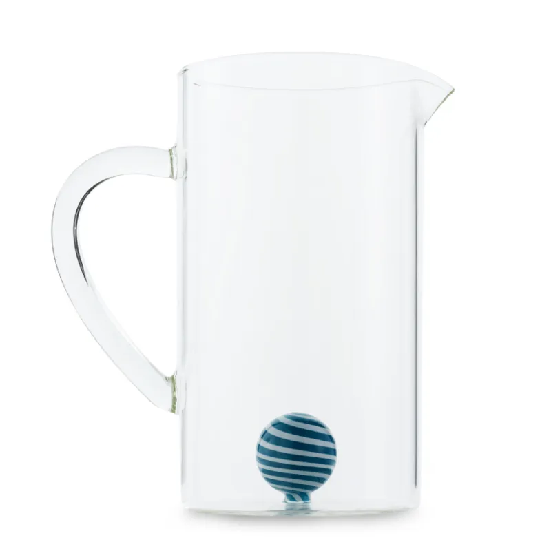 Ultime Pezzi HENRIETTE Caraffa in vetro borosilicato “Sfera multicolor” – ⌀ 11 x h 17,5 cm