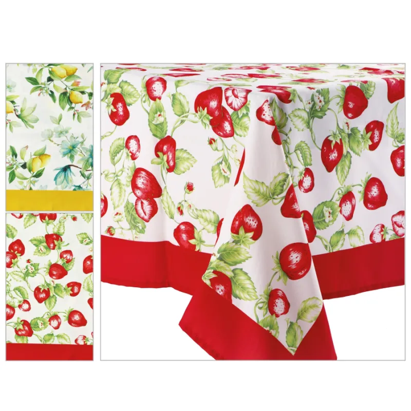 Tovaglia antimacchia “Juice” fragoline o limoni assortita – 140 x 180 cm Prezzo Scontato