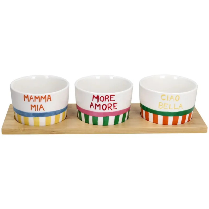 Ordina Subito Set 3 coppette “Viva L’Italia” Linea New Milk & Coffee – 200 cc