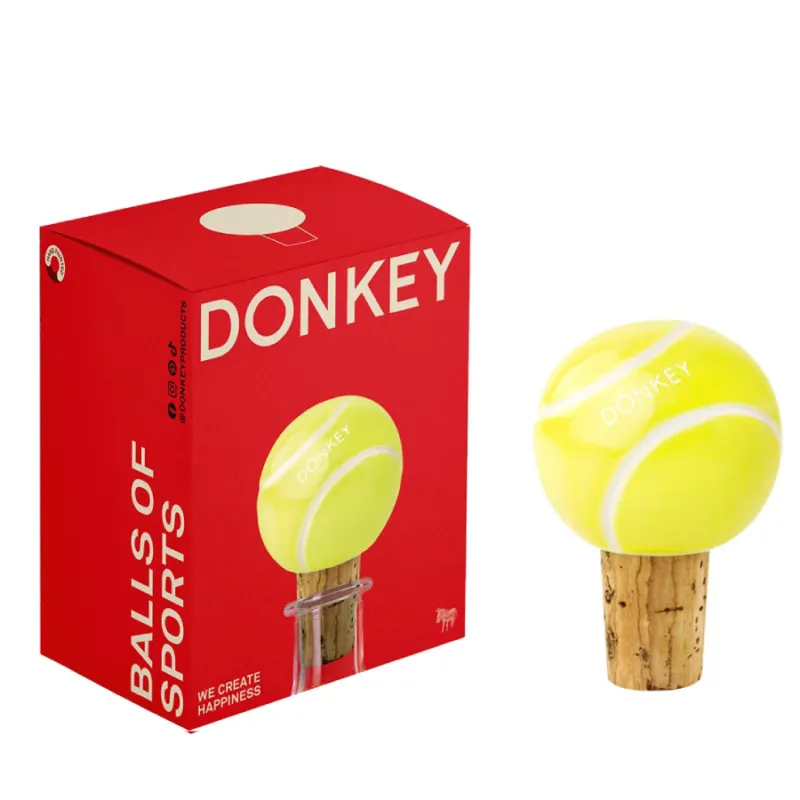 Tappo bottiglia “Tennis” in porcellana e sughero – 4,5 x 4,5 x 6,5 cm Compra Online