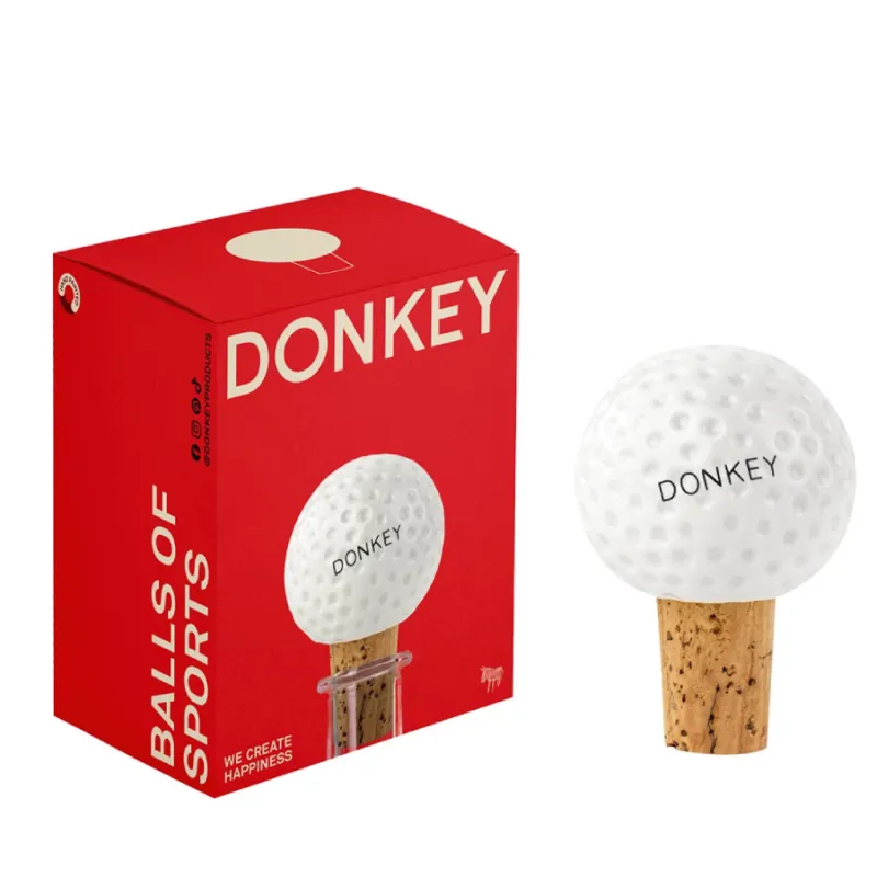 Tappo bottiglia “Golf” in porcellana e sughero – 4,5 x 4,5 x 6,5 cm Super Prezzo