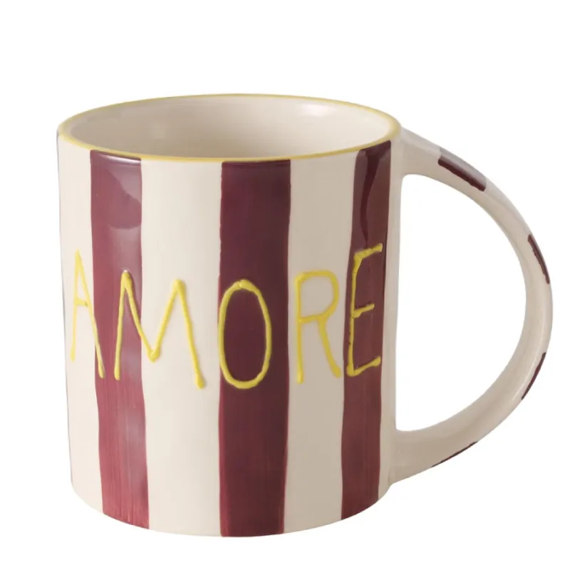 Economico Tazza Jumbo “Amore” in gres – 10 x 11 cm