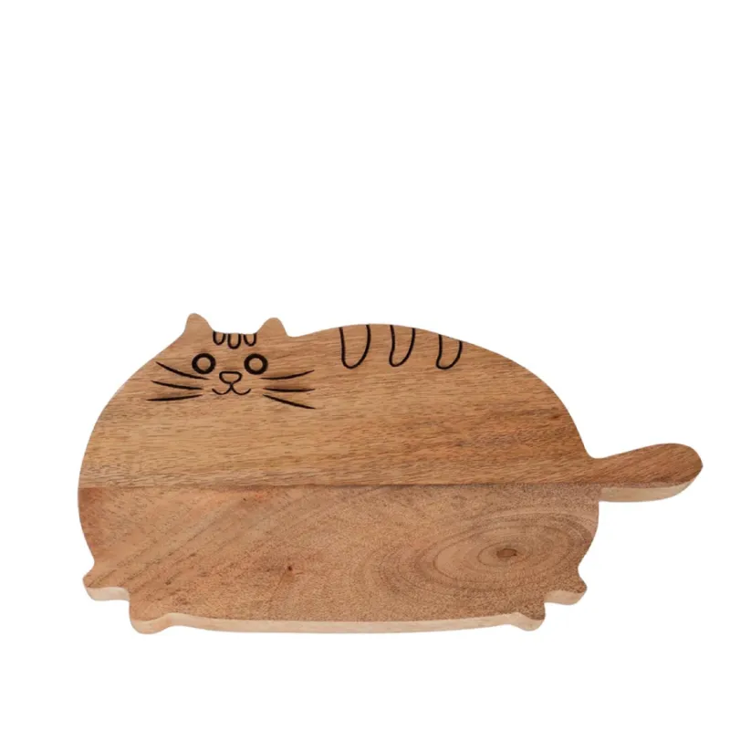 Promozione Esclusiva Tagliere “Gatto” in legno di mango – 30 x h 16 cm