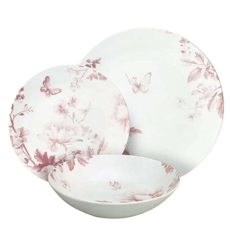 Servizio tavola in porcellana rosa “Vie En Rose” Linea Moon – 18 pz Compra Adesso