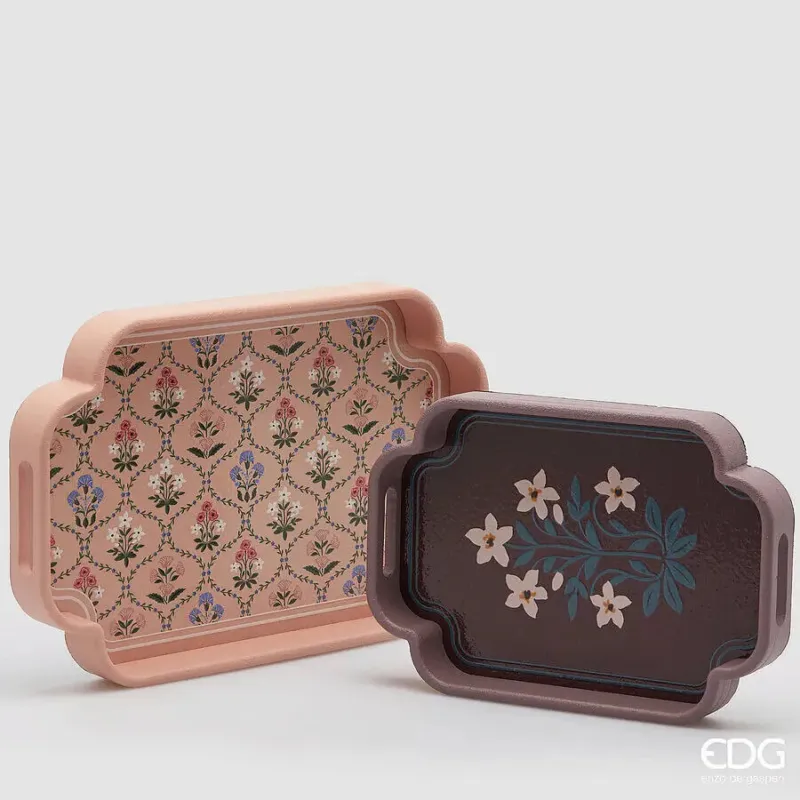 Sconto EDG Vassoio “Decoflor” piccolo color vinaccia – 35 x 24 cm