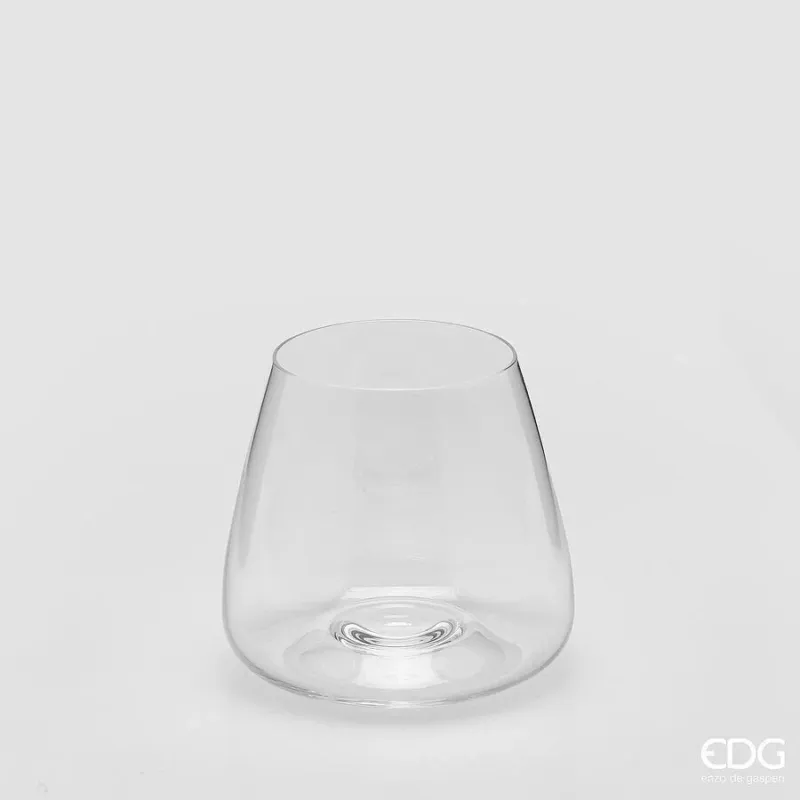Spedito Oggi EDG Confezione 5 bicchieri in vetro “Tumbler Grace” trasparente – ø 10 x h 9 cm