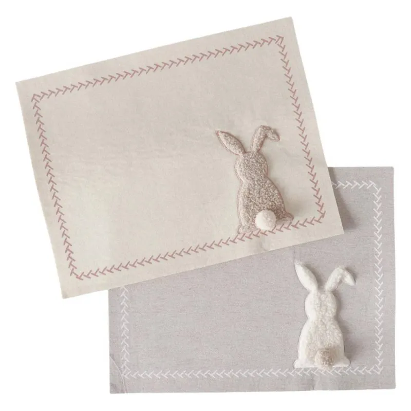 Tovaglietta americana in cotone coniglio “Jeni” assortita – 45 x 35 cm Consegna Rapida