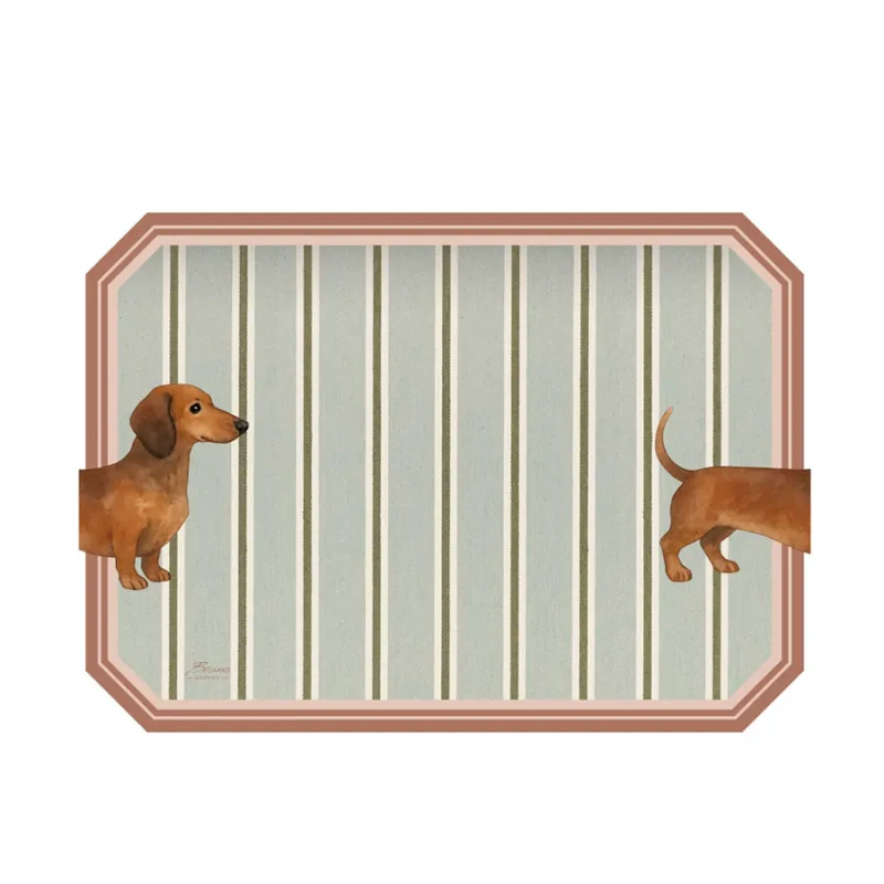 BLANC MARICLO’ Tovaglietta americana in vinile “Cagnolini Bassotti” – 47 x 34 cm Scelto Dai Clienti