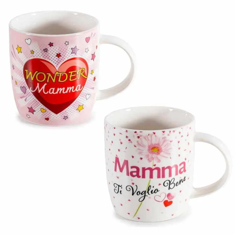 Economico Tazza in porcellana con decori Mamma assortita – 300 ml