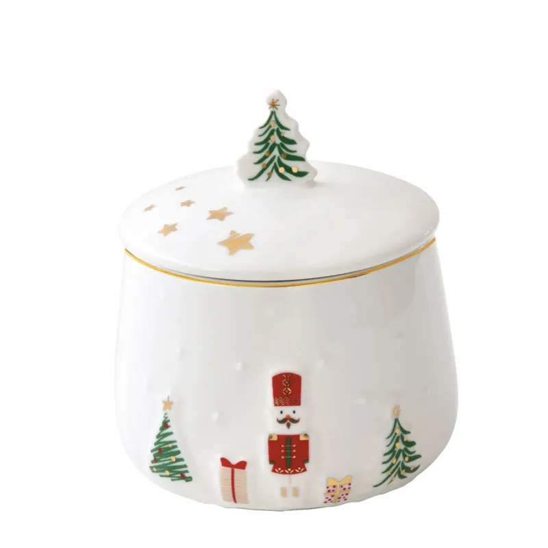 EASY LIFE Zuccheriera natalizia in porcellana “Let it Snow” – 9 x 11,5 cm Prezzo Conveniente
