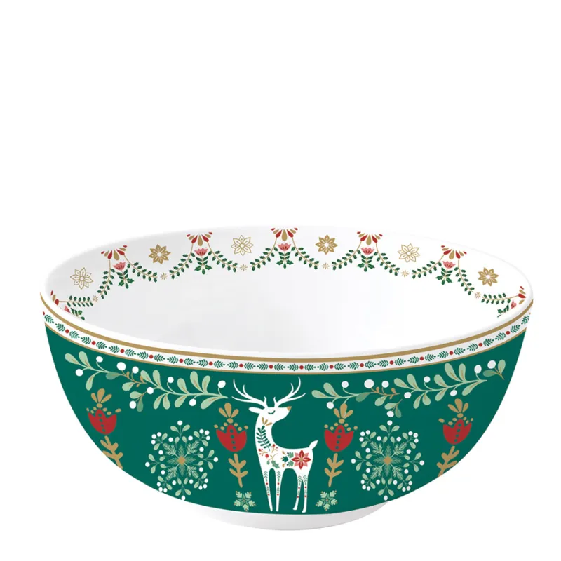 Ultime Pezzi EASY LIFE Ciotola in porcellana “Christmas Folk” – ⌀ 15 cm