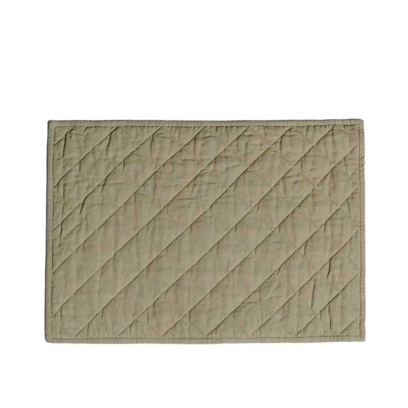 SIMPLE DAY Tovaglietta rettangolare imbottita in cotone color sabbia – 48 x h 36 cm Prezzo Scontato