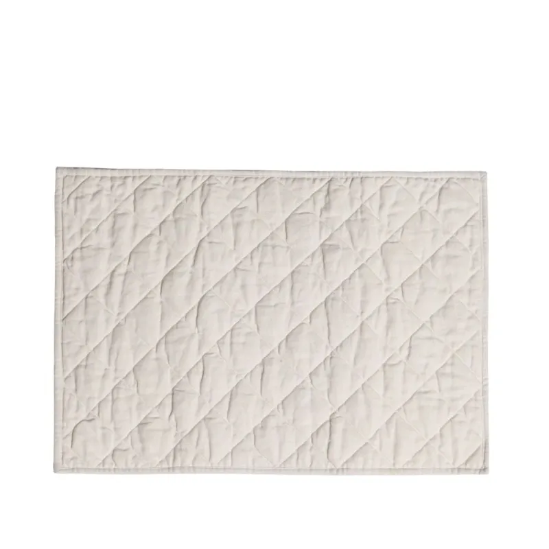 A Buon Prezzo SIMPLE DAY Tovaglietta rettangolare imbottita in cotone color off-white – 48 x h 36 cm