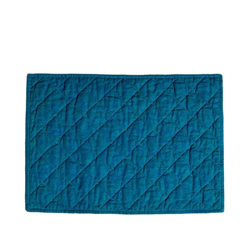 Must-Have SIMPLE DAY Tovaglietta rettangolare imbottita in cotone color petrolio – 48 x h 36 cm