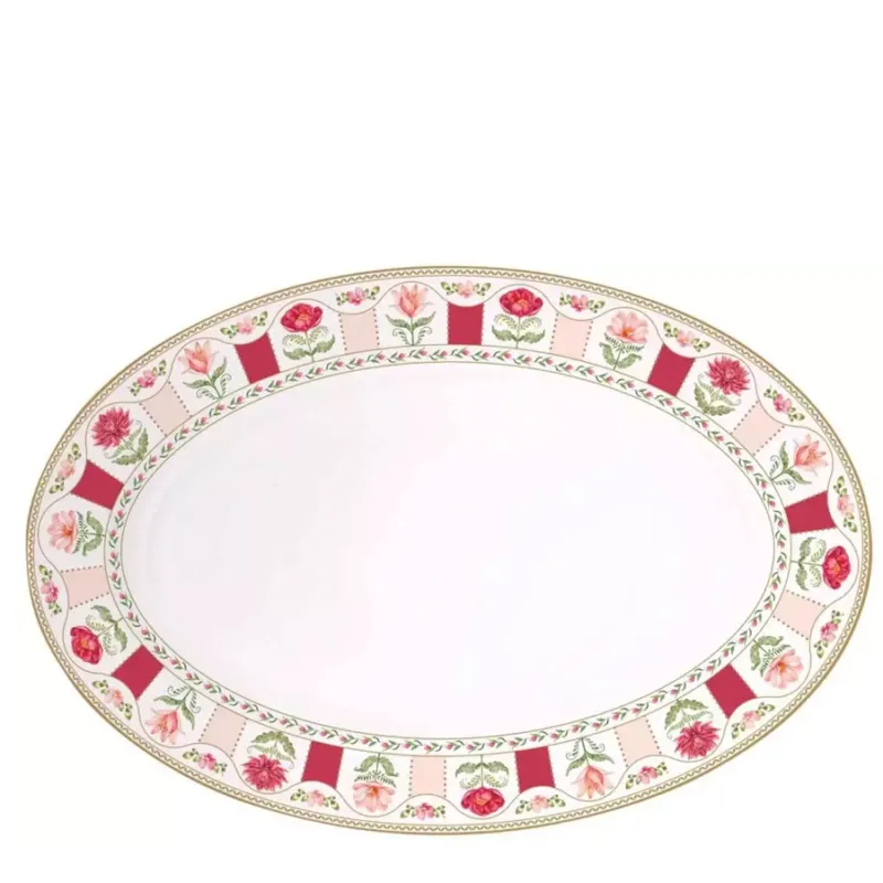 EASY LIFE Vassoio ovale in porcellana “Flowery” – 35×23,5 cm Subito Disponibile